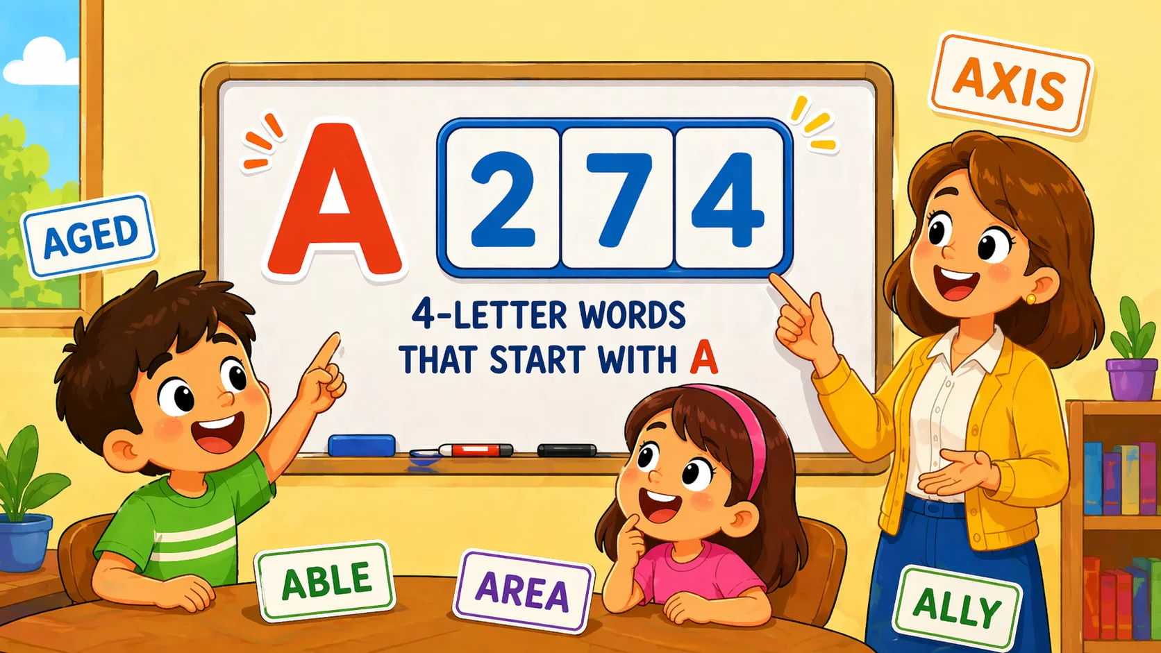 Highest scoring 4 letter word starting with A shown in fun word game.