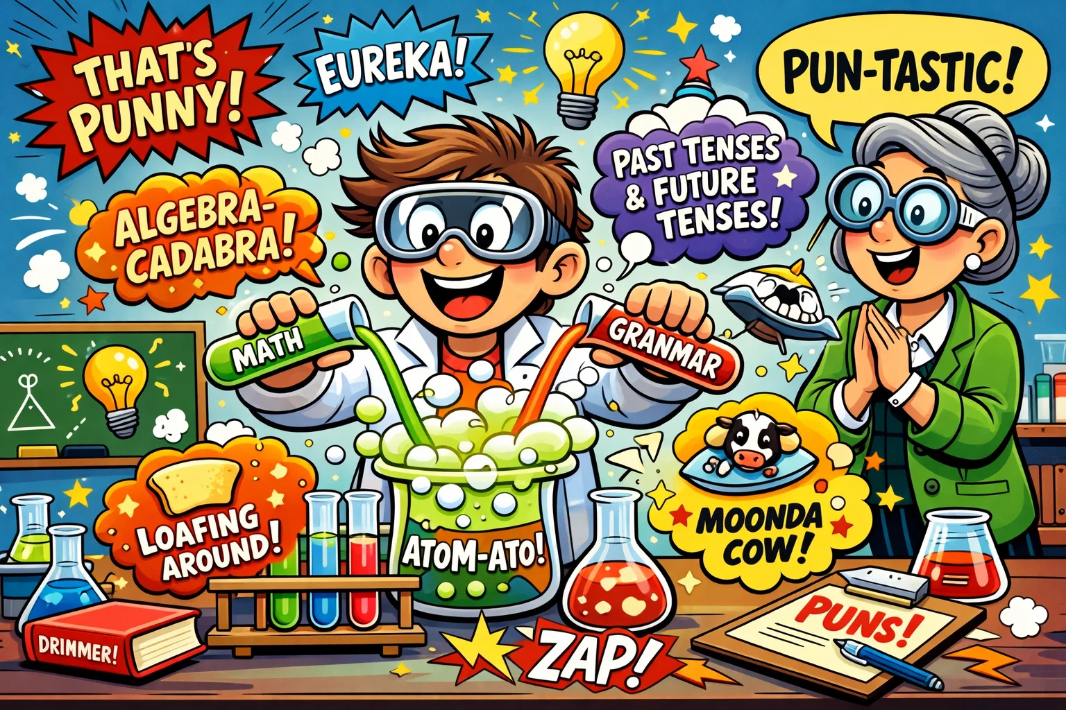 How to create school puns creative students inventing funny wordplay.
