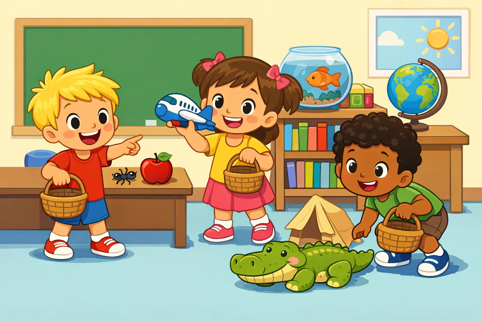  Letter A scavenger hunt for classroom objects that start with A.
