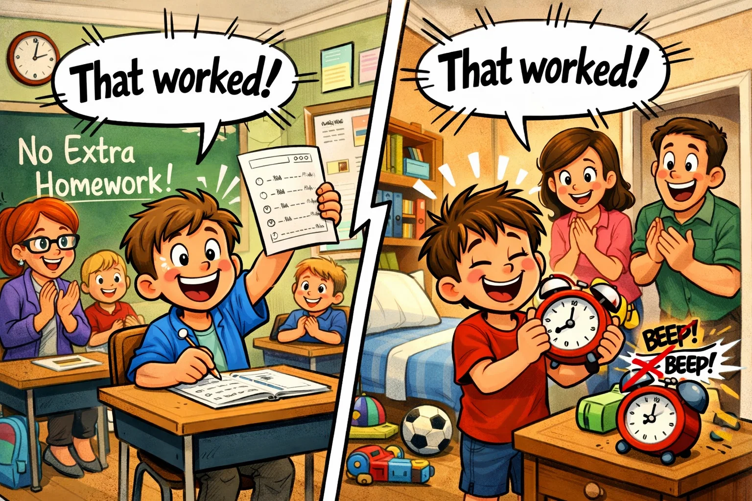 Negative reinforcement examples for students in classroom and daily life situations.