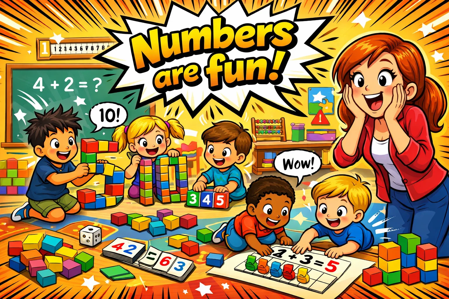  Number sense activities, kids learning counting and math through fun classroom play.