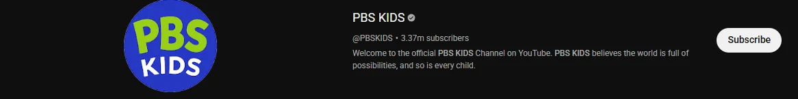 Screenshot of PBS KIDS