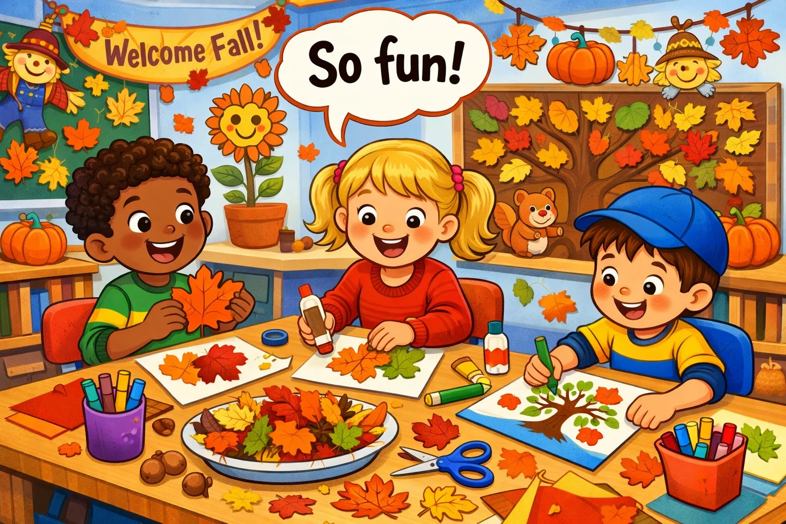 Seasonal themed art activities kids creating holiday and nature crafts. 