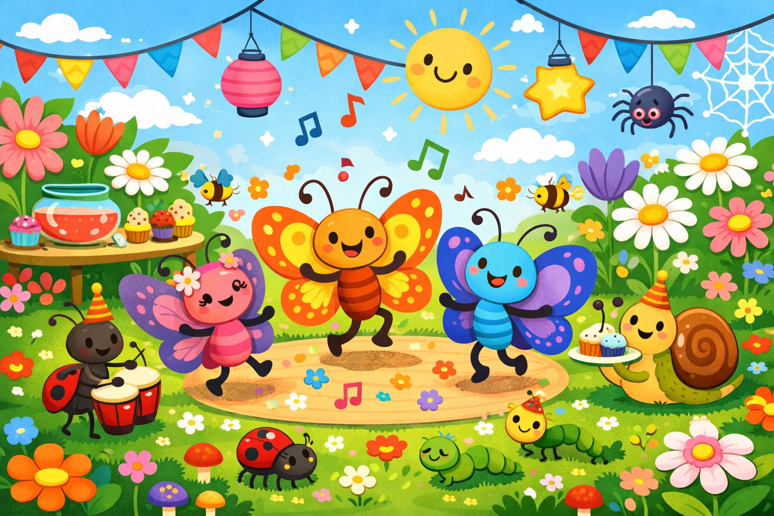 The Butterfly's Ball by William Roscoe with butterflies in garden.