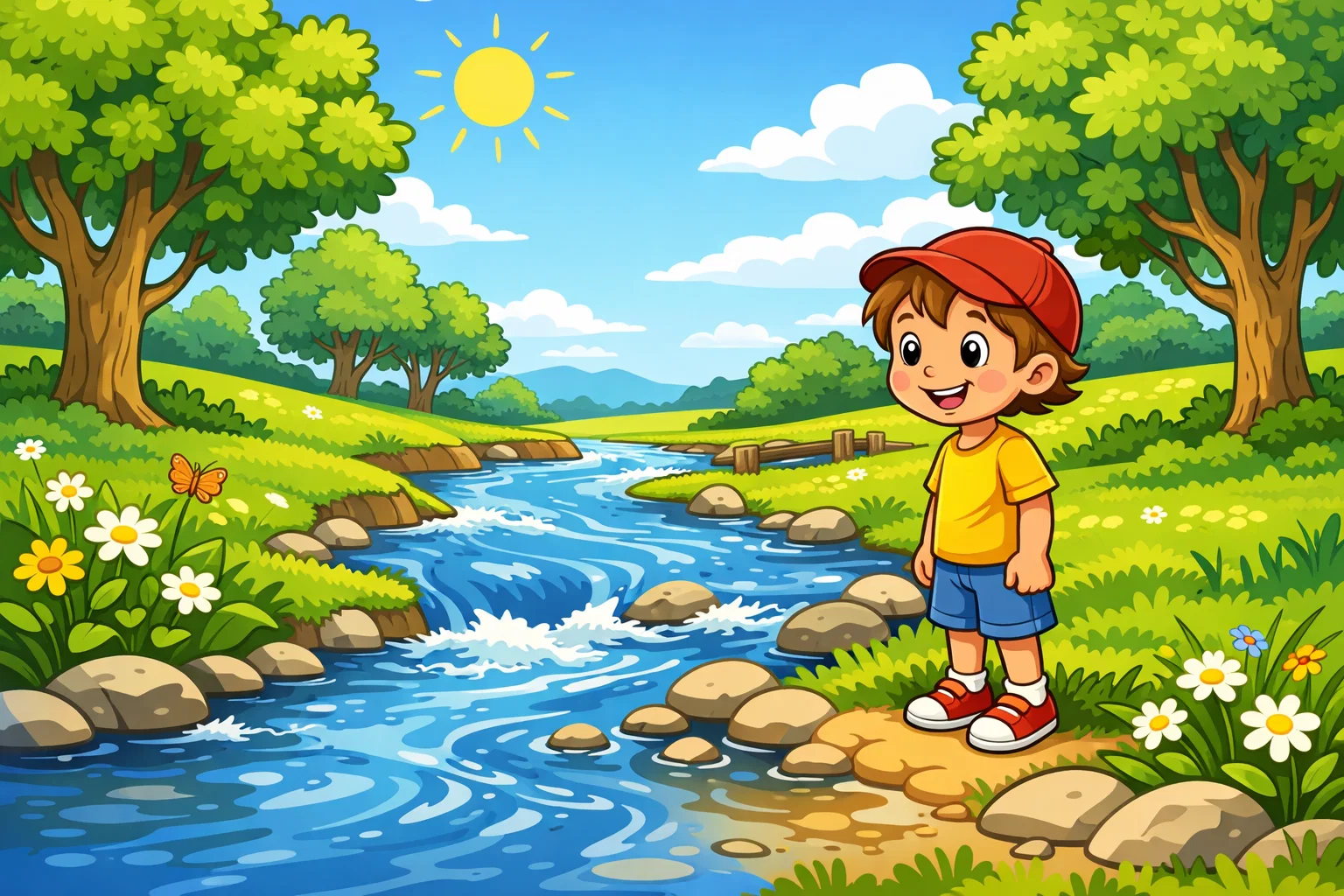 To the River by Edgar Allan Poe in peaceful summer river scene.