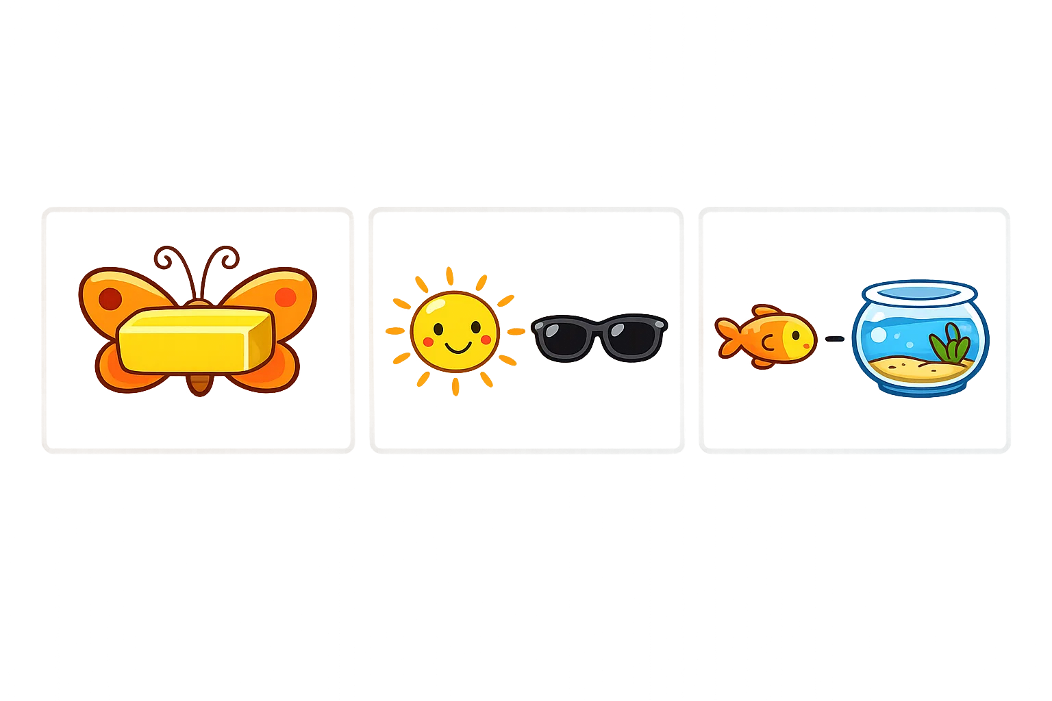 Types of compound words for kids in a simple visual chart.
