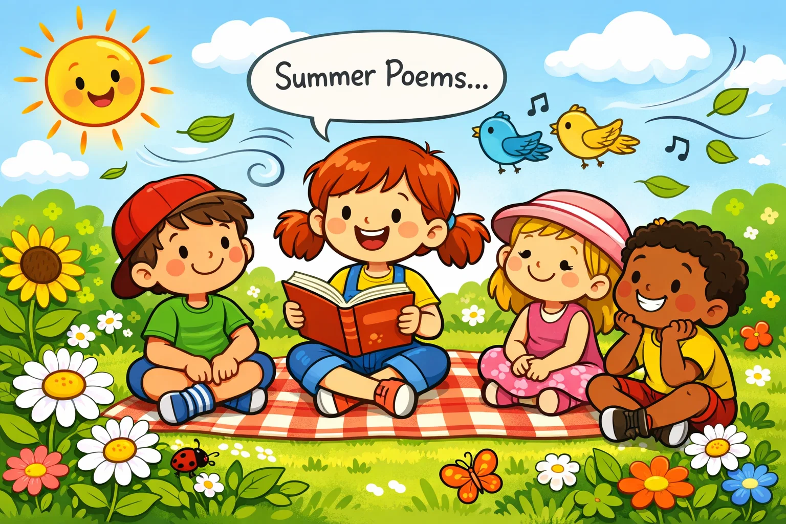 Why summer poems feel so memorable with children, sunshine, and nature.