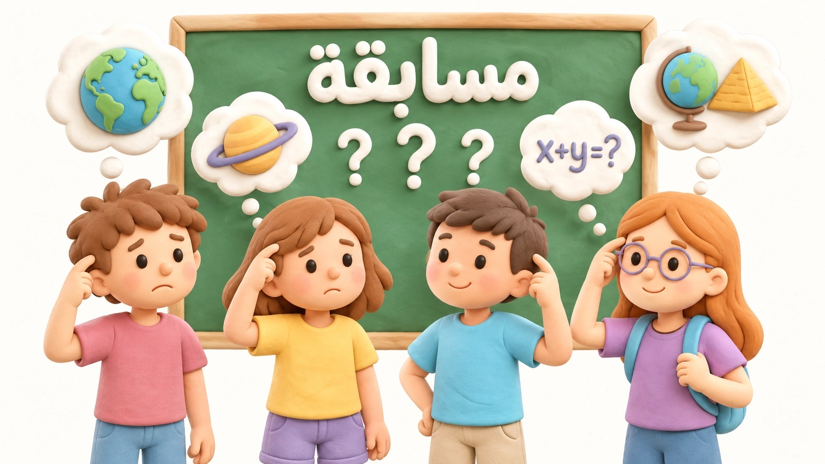 الأطفال الأكبر سناً يحلّون أسئلة صح أم خطأ صعبة في العلوم والتاريخ.