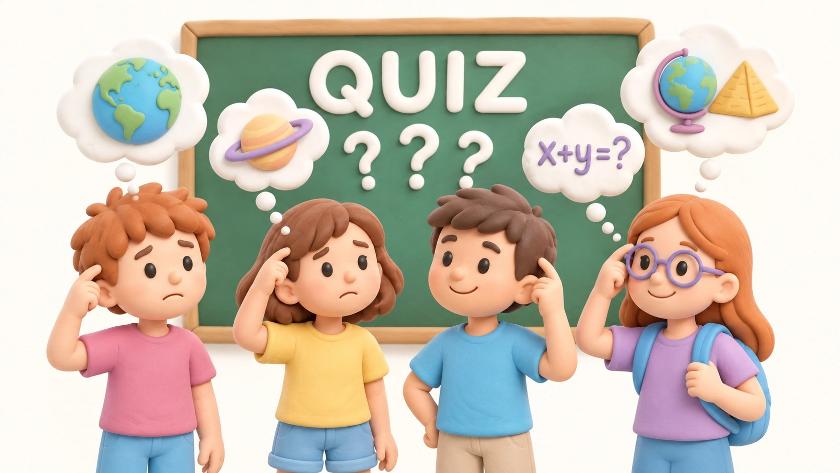 Des enfants plus âgés répondent à des questions difficiles de vrai ou faux sur les sciences et l'histoire.