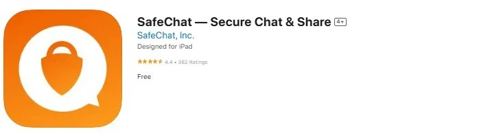 Capture d'écran de l'application Safechat.