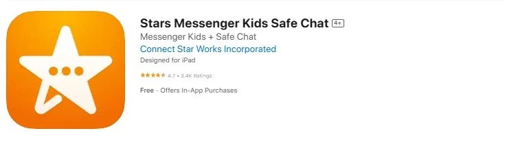 Capture d'écran de l'application Stars Messenger.