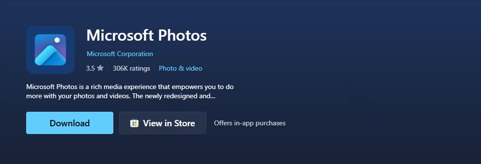 Ein Screenshot der Microsoft Fotos-App, die grundlegende Videobearbeitung für Kinder bietet.