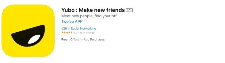 Screenshot der Yubo-App